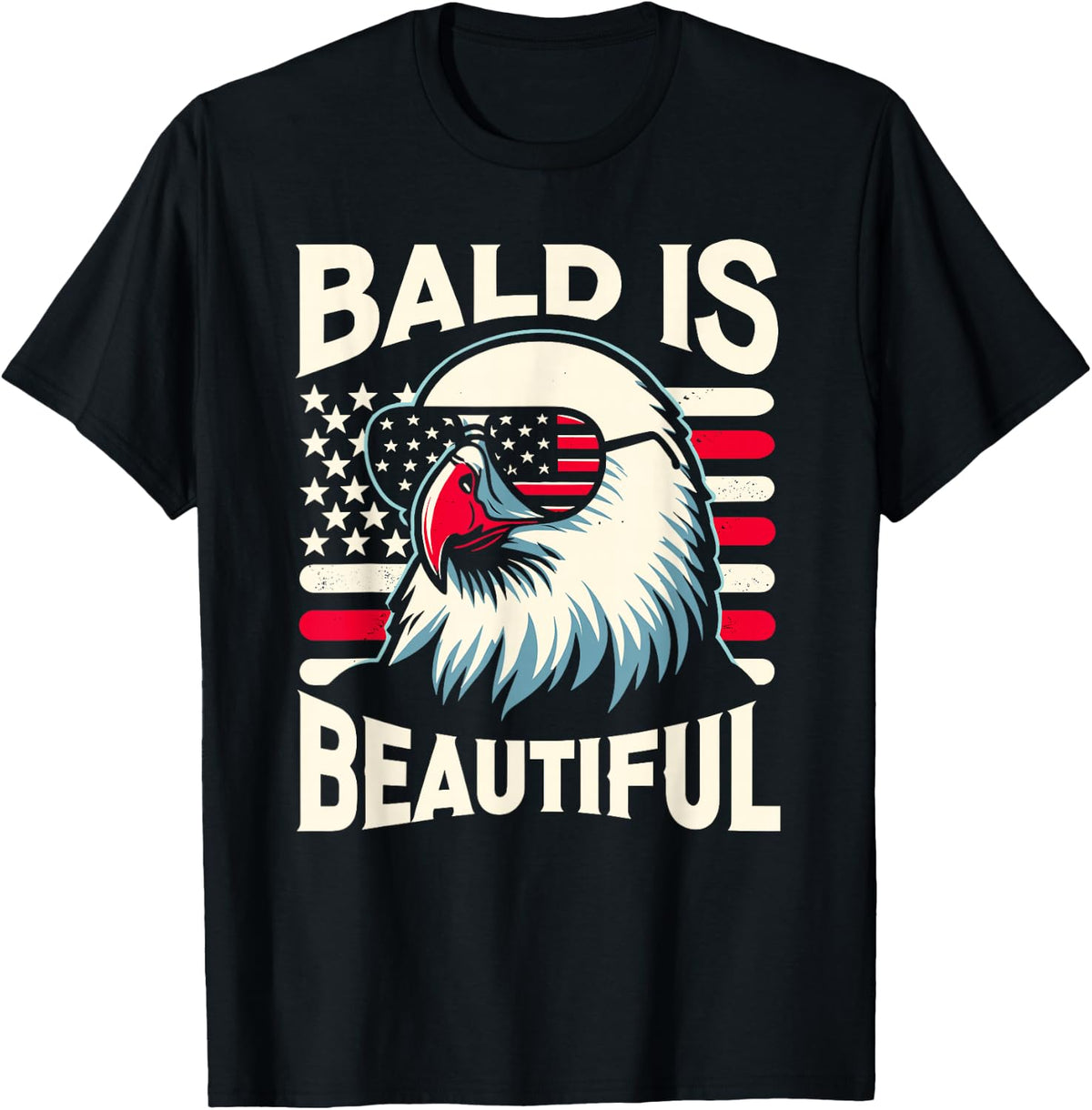 Bald is Beautiful 4th of July USA Patriotic Funny Eagle product image 1